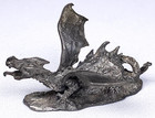 Vintage Gallo 87 Pewter Dragon Miniature Figurine Signed Miniature 2 25  Figure