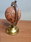 Vintage Old Worlde Globe With Vintage Map Design In Spanish Weighted Base Taiwan