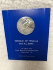 1970 Republic Of Panama Five Balboas Sterling Silver Proof Edition