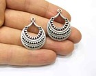 2 Pcs Dangle Charms Antique Silver Plated Jewelry Accessories  32x24mm  G16730