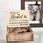 Y k Homish Wedding Guest Book Alternative 80 Hearts Green Wreath Rustic Brown
