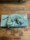 Mosaic Tile Dog Trinket Box 8 1 4  Zanesville Oh In Excellent Condition