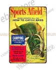 House Decor Interiors Fishinghunting 1963 Fishing Bass Catching Metal Tin Sign