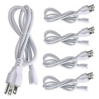 Power Cables 4ft 3-pin For T5 T8 Led Tube Light Fixtures 1 2m Plug Cord Wires Us