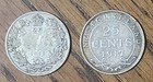 Canada   New Foundland Silver Coins  1917 X2  Used Coins  See Pictures 