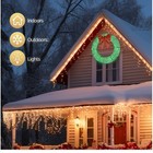 Zimtown 48in Christmas Wreath  Large Outdoor Decor  315 Lights Led - Green