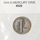 1944-d Mercury Us Dime- 10c Fv 90  Silver Circulated Collectible Free Shipping