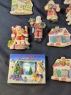 Lot Of 23 Vintage Ceramic Resin Christmas Fridge Magnet Santa Dog Elephant House