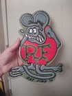 Vintage Large Rare Rat Fink Porcelain Sign Hot Rod Ed Roth Gas Oil Ford Racing 