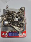 Vintage Sterling Silver Alpaca Silver Tone Jewelry Scrap Lot Antique Wear Repair