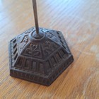 Antique Cast Iron Spike Receipt Or Paper Holder 5 5    For Office Black Base