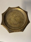 Antique Indian Brass Cobra Snake Art Figurine Holds Incense Burner Snacks Plate