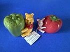 Vtg Disney Store Winnie The Pooh   Piglet Salt And Pepper Shakers
