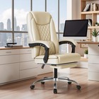 Office Chair With Footrest Ergonomic High Back Design Executive Computer Desk