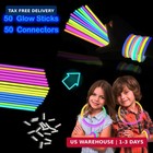 Glow Sticks Party Pack 50  Light Up Bracelets necklaces Accessories  Halloween