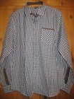 Wenz Men s Costume Shirt Size L 41 42 Black white Check Top New Check