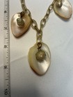 1920s Art Deco Mother Of Pearl Necklace Early Plastic Chain Acorn Drops