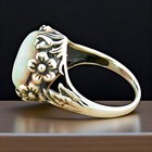 Art Nouveau Design Antique Style 925 Sterling Silver Lab-created Opal Ring   275