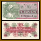 Copy Mpc 1 5 10 25 50 Cents   Dollars  8 Pcs Set   Series 661