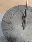 Antique Brass Tempus Fugit Sundial 10  Roman Numeral Garden Decor Vintage