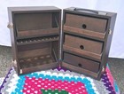 Vtg Solid Wood Artist Paint craft hobby Storage Box  Organizer portable Carrier 