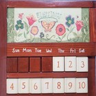Vtg Susan Winget Blessings Wood Perpetual Wall Calendar Cottagecore Grandmacore
