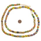 Oval Antique Venetian African Millefiori Trade Beads  15841 10mm Ivory Coast