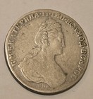 Rouble - Catherine Ii 1781             Silver Rare