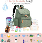 Lightweight Diaper Bag Backpack  Medium  Green