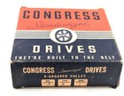 Nos  Vtg  Congress 4 0    Od 1    Fixed Bore Die-cast V-belt Pulley  Type A  Usa