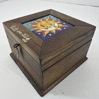 El Viejo Arte Cabo San Lucas  Wood Tile Inlay  Miniature Trinket Box