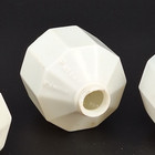 Vintage D   S Decagon-shaped Milk Glass White Lightning Rod Glass Ball  5  Tall