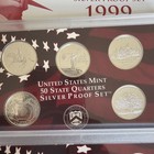 1999 S United States Mint Silver Proof Set 9 Coins Ogp Box Coa 90  Silver
