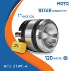 Prv Motorcycle Bullet Tweeter 2 25  Short Horn 120watt 4ohm Mt2 2twc-4 Neodymium