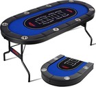 Poker Table 8 Player Texas Hold em Blackjack Foldable Casino Grade  Cup Holders 