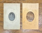 Antique Victorian Tintype Photo Young Woman Flower Braids Hand Tinted Portrait
