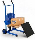 Hydraulic Material Lift 450lbs Winch Stacker Pallet Dolly 36  Removable Platform