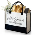 Custom Name Bride Bag For Wife  Bride - Personalized Canvas Tote Bag