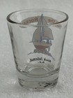 Souvenir Shot Glass Block Island Rhode Island Ri Sailboat  on The Rocks  2 Oz