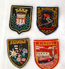 Lot Of 4 Vintage European Travel Souvenir Patches Germany France Italy Swiss