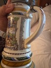 Antique German Reservist Beer Stein1900s Cavalry Regiment  reserve Hat Ruh 