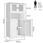 50 4  Kitchen Pantry Storage Cabinet With Doors And Shelves Freestanding Cabinet