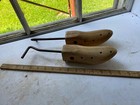 Vintage Original Wood   Metal Shoe Tree Stretcher Pair Of 2