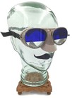 Antique Willson Half Cobalt Blue Lens Sunglasses Goggles Old Vtg Safety Glasses