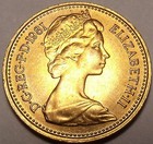 Gem Unc Great Britain 1981 Half New Penny a Royal Crown last Year free Shipping