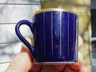 Vintage Mercedes-benz Promotional Fine Porcelain Cobalt Blue  Gilt Demitasse Cup