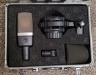 Akg C214 Studio Condenser Microphone Recording Mic W case   Shock Mount 20db Pad