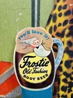 Vintage C  1950 Frostie Root Beer Bottle Topper Sign Coca Cola Pepsi Dr Pepper