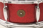 Gretsch Round Badge 5 5x14  8 Lug Snare Drum Red Sparkle Vintage 1960 s