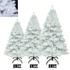 4 5 6 7ft White Artificial Pvc Carolina Pine Christmas Decor Xmas Tree W  Stand